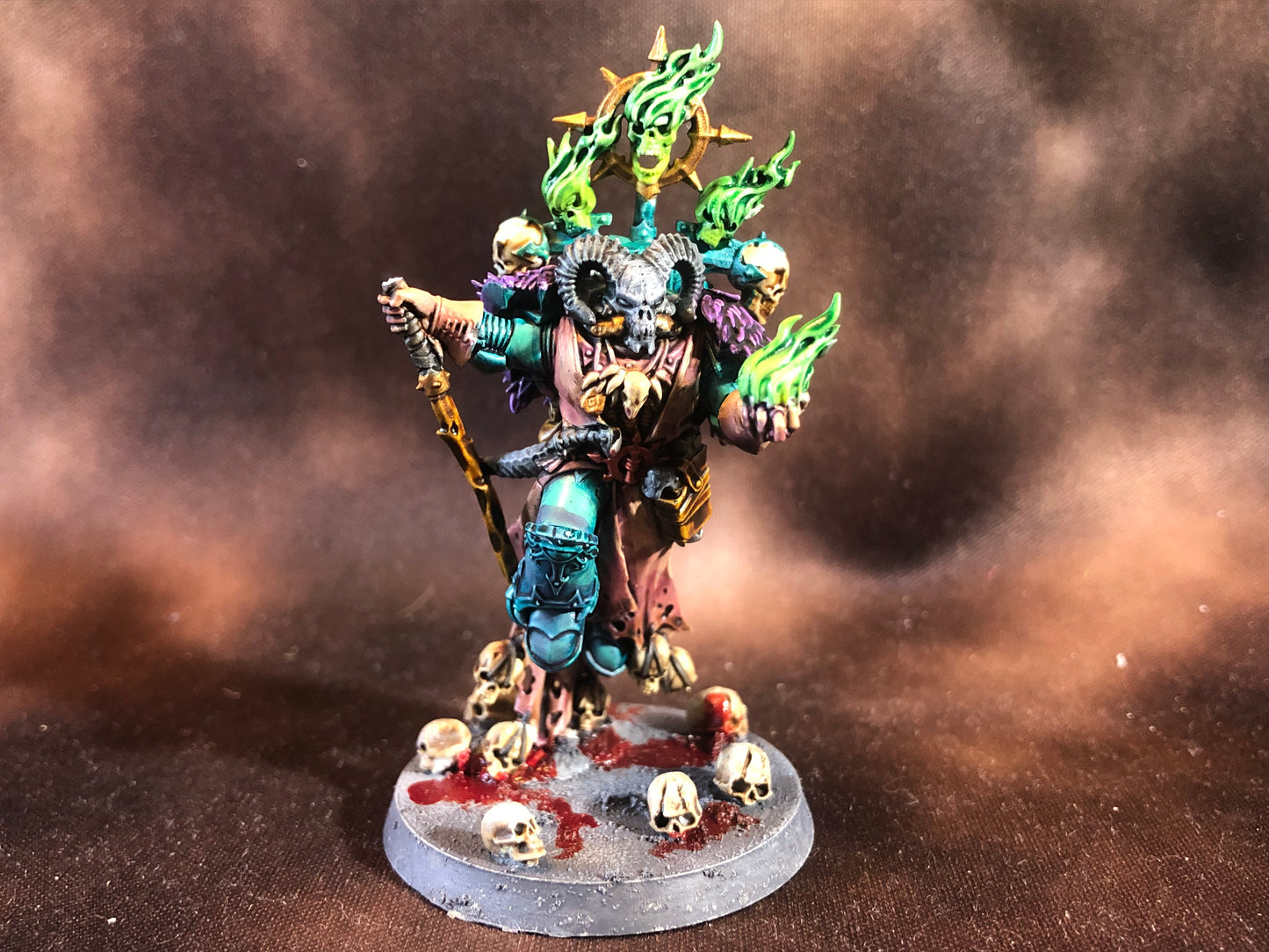 Warhammer 40k Chaos Space Marine Master of Possession Painted Broken Staff
