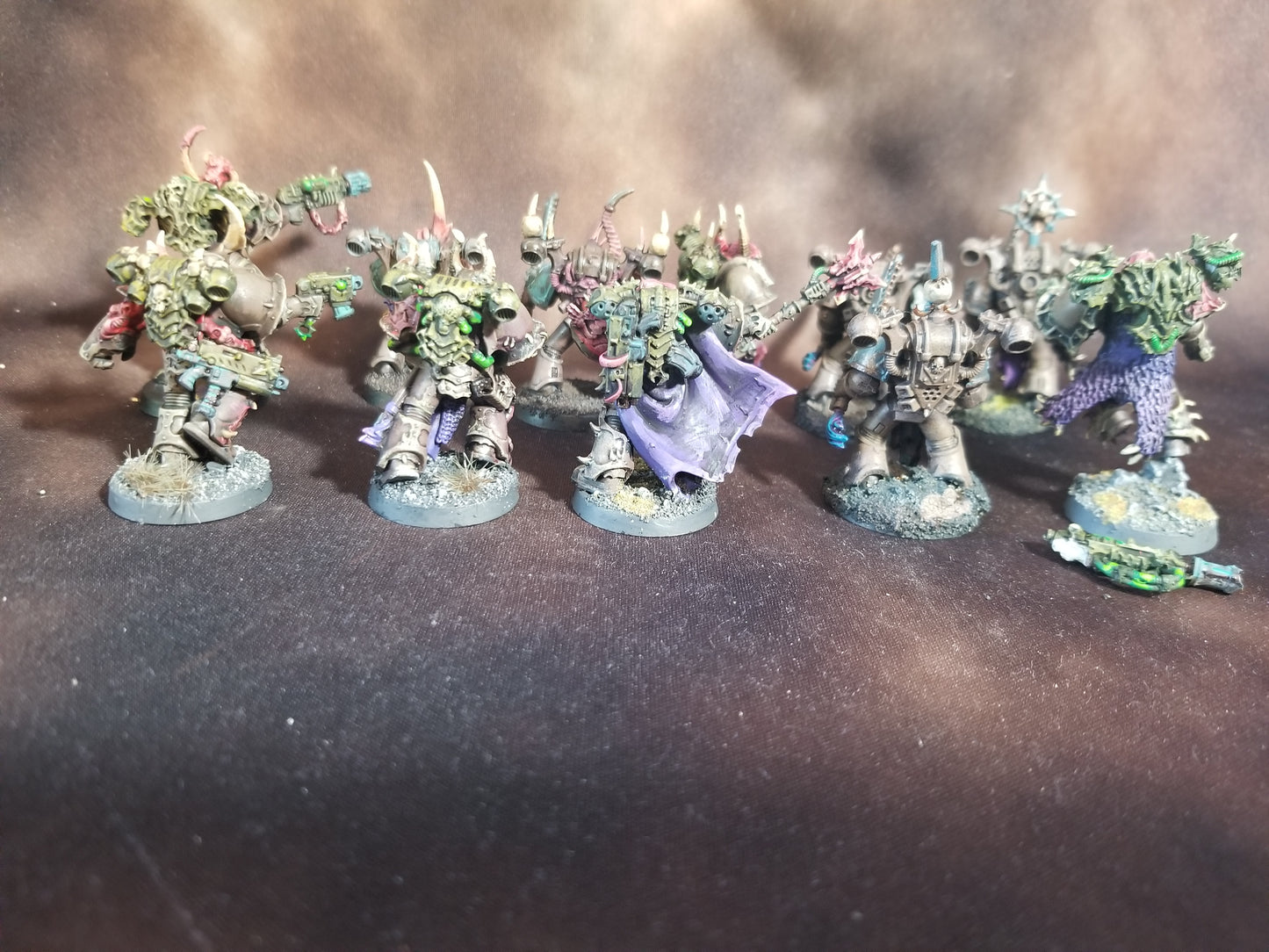Warhammer 40k Chaos Space Marines Dark Vengeance Conversion Plague Marines Painted