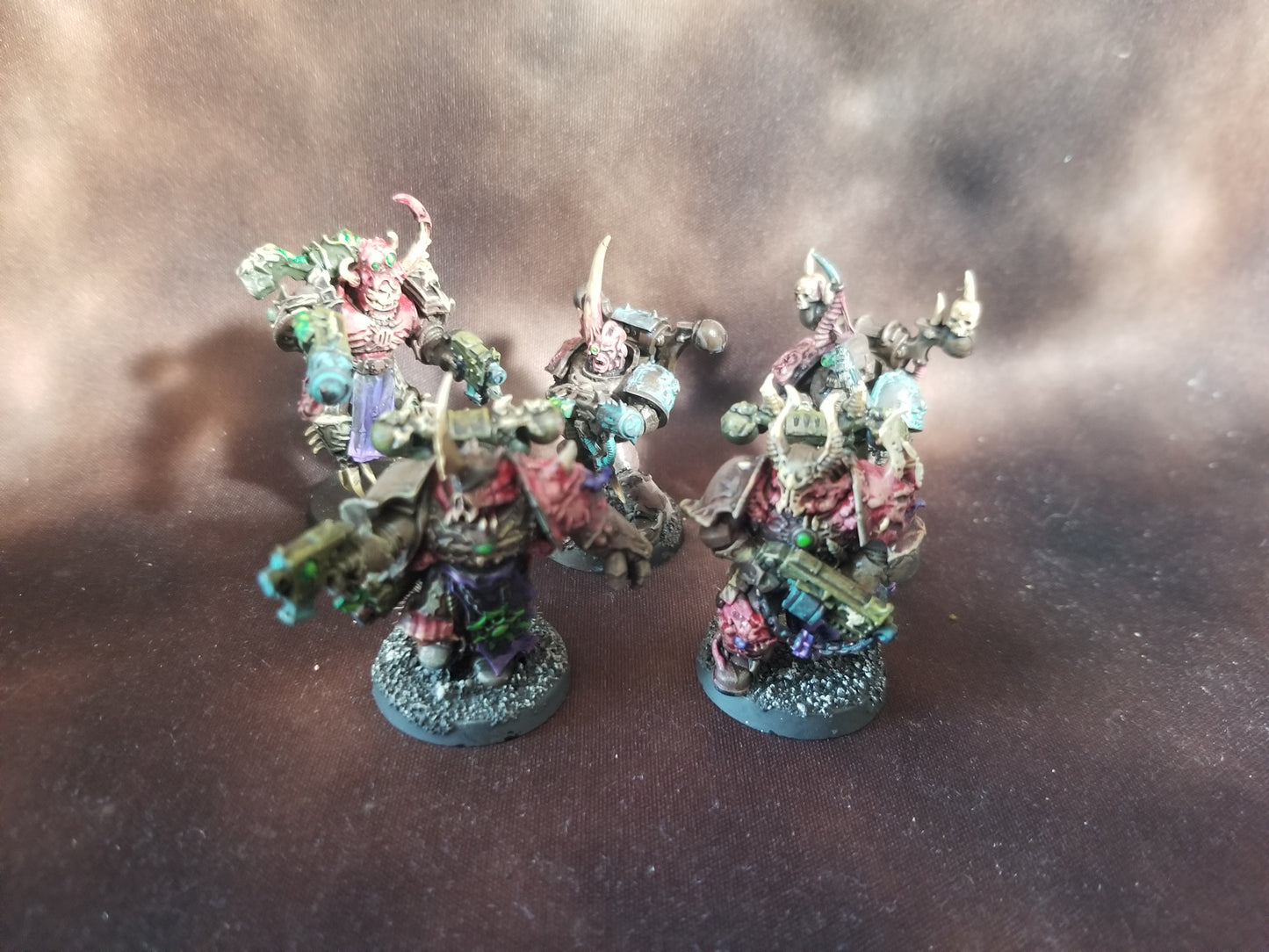 Warhammer 40k Chaos Space Marines Dark Vengeance Conversion Plague Marines Painted